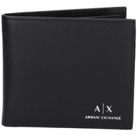 Giorgio Armani Armani Exchange A|X Logo Geldbörse aus glattem Leder, Schwarz