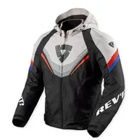 RevIt! Revit Quantum 3 H2o Textiljacke - Schwarz/Hellgrau/Rot /
