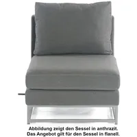 SonnenPartner Lounge-Mittelmodul Unique Aluminium mit Kissen grau