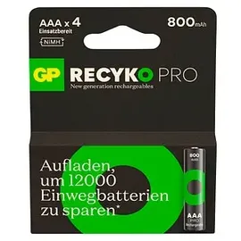 GP ReCyko Pro NiMH Akkus AAA/Micro 800mAh Pro