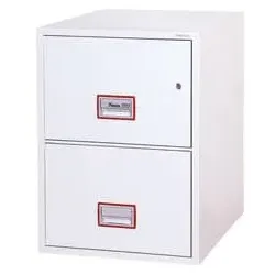 Hängeregistraturenschrank 2 Laden weiß PHOENIX FS2252K Stahl, Feuerschutz