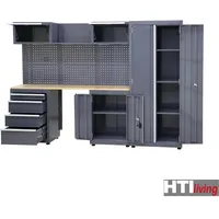 Hti-Living HTI-Living, Werkzeugwand, Werkstattwand Havel Grau