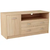 matkam Fernsehkommode Lowboard 110x55x41 cm Sonoma Eiche Holzwerkstoff