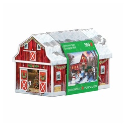 EUROGRAPHICS Puzzle Christmas Barn in Blechdose, 550 Puzzleteile bunt