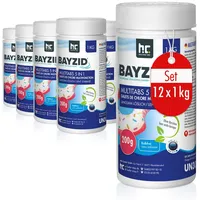 BAYZID® 12x 1 kg Multitabs 200g 5in1 für Pools