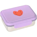 Lässig Lunchbox Little Gang, Heart lilac, Edelstahl, Polyprophylen (PP), Silikon, (1-tlg) lila