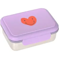 Lässig Lunchbox Little Gang, Heart lilac, Edelstahl, Polyprophylen (PP), Silikon, (1-tlg) lila