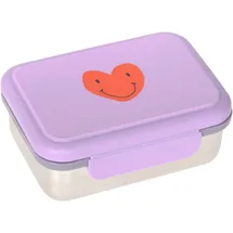 Lässig Lunchbox Little Gang, Heart lilac, Edelstahl, Polyprophylen (PP), Silikon, (1-tlg) lila