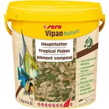 Sera Vipan Flakes XL 21 L (4 kg) | XL-Hauptfutter für Zierfische | Ohne Farb- & Konservierungsstoffe | Mit 4% Insektenmehl | Naturnahe Ernährung | Fördert gesundes Wachstum | Formstabil