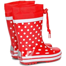 Playshoes Gummistiefel Rot/Punkte 26,5