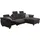 Jockenhöfer Gruppe Ecksofa mit USB-Ladestation 299x105x105 cm", schwarz (90624352-0)