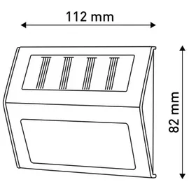 NÄVE LED-Solar-Außenleuchte Lichtfarbe Warmweiß 10 cm 4er-Set 8,2 cm