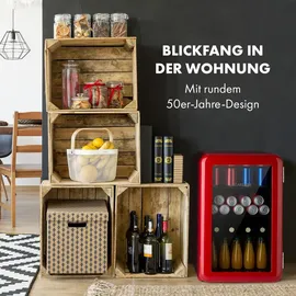 Klarstein PopLife 70 Getränkekühlschrank (70 l, 690 mm hoch, Rot)