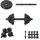 BnB sports Hantel-Set Bodybuilding Hantel 15 & 20 kg Gusseisen schwarz / silber