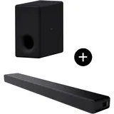 Sony HT-A3000 Soundbar + SA-SW3 Subwoofer Set Soundbar 3.1 (Bluetooth, WLAN (WiFi), 250 W) schwarz