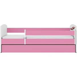 raumhirsch furniture Kinderbett Rennwagen 80 x 180 cm Holzwerkstoff rosa