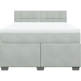 vidaXL Boxspringbett 140 x 200 cm Hellgrau