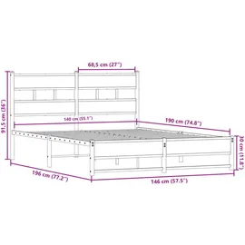 vidaXL 4017218 Bettrahmen