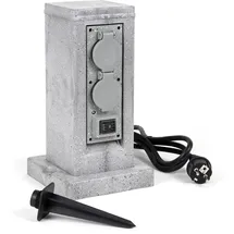 XPOtool Steckdosensäule 4-fach 1,5 m Grau