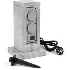 XPOtool Steckdosensäule 4-fach 1,5 m Grau