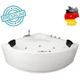 Basera Malai Whirlpoolbadewanne 150 x 150 cm (Komplett-Set)