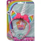 Simba 105562480 - Steffi Love Girls Einhorn Haarreifen mit Licht, Horn mit Farbwechsel-Lichteffeckt, 24cm, ab 3 Jahren
