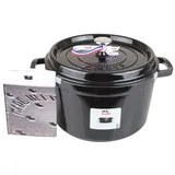 Staub Cocotte Bräter Rund mit Deckel 28 cm 6,7 L Topf Schwarz