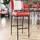 GGM Möbel Diner Barhocker 80 cm Rot/Schwarz