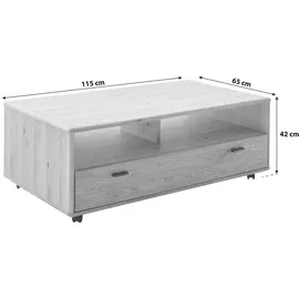 MCA Furniture Couchtisch Arezzo braun 115 x 44 x 65 cm