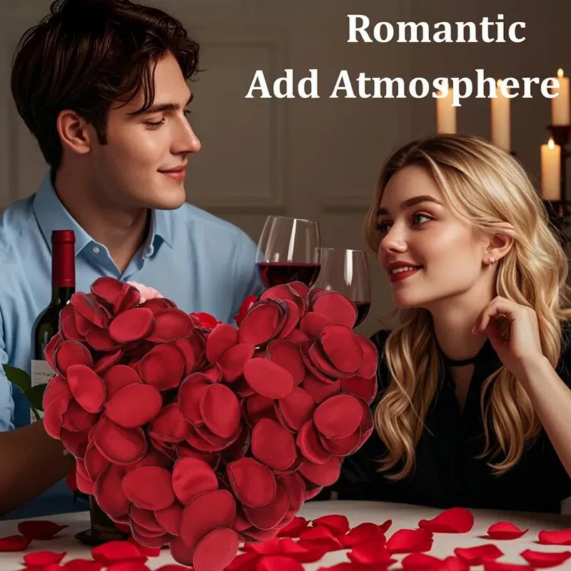 【3 € Rabatt ab 10 €】200 Stück 1,5 Zoll/3,8 cm künstliche Blütenblätter, seidige Rosenblütenblätter für Valentinstag, Blütenblätter zum Werfen bei der Hochzeit, Brautjungfer, Tischdekorationen (rot)