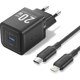 Vention TZ-FEPB0-EU-02 GaN Ladegerät 20W - USB-C auf Lightning Kabel 1m