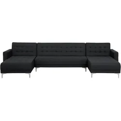 U-förmiges Sofa ABERDEEN Graphitgrau Universal