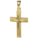 trendor 08615 Kreuz Anhänger 585 Gold 22 mm