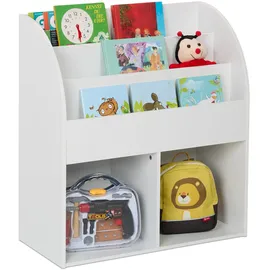 Relaxdays Kinderbücherregal  weiß