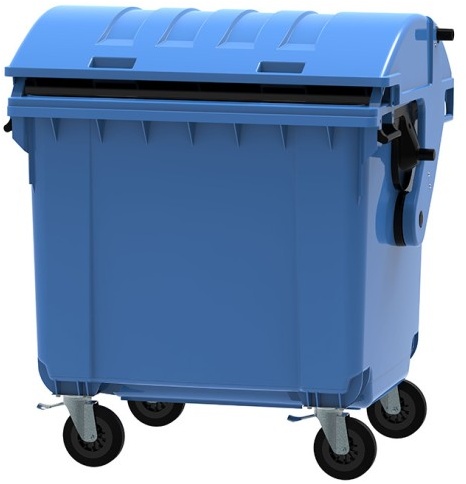 Plastik-Müllcontainer für mülltrennung CLE 1100, blau