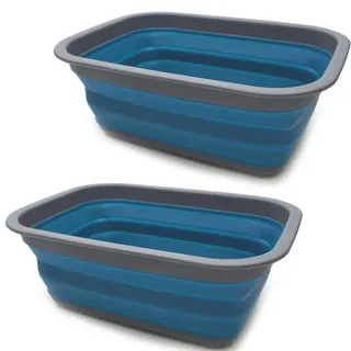Faltbare Babybadewanne, tragbare Kleinkindbadewanne für die Reise, unverzichtbare Badewanne für Babyreisen - Blau