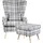 Home Affaire Polstergarnitur Charles Polyester 78 x 118 x 152 cm Grau