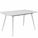 Trisens Esstisch Sabina ausziehbar 140-180 x 80 cm 6-10 Personen Küchentisch mit Metallgestell für Küche, Esszimmer Holz Optik