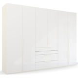 RAUCH Drehtürenschrank »Purisma«, mit Glasfront, Schubladen und umfangreichem Zubehör, mit Soft-Close, weiß , Maße cm x 223 cm x 60 cm