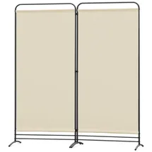 Angel Living Paravent 2 Teilig klappbarer Raumteiler, freistehende Sichtschutzwand (2 St), ür Büro, Balkon, Schlafzimmer und Garten, 162x180cm beige