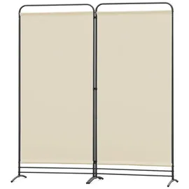 Angel Living Paravent 2 Teilig klappbarer Raumteiler, freistehende Sichtschutzwand (2 St), ür Büro, Balkon, Schlafzimmer und Garten, 162x180cm beige