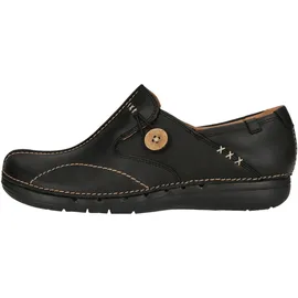 CLARKS Un Loop Mokassin, Black Leather, 37.5 EU