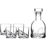 LIITON Whiskyglas Everest 5-teilig mit Dekanter, Geschenke für Männer für Cocktails, Gin, Bourbon, Rum, Trinkgläser Geschenkset