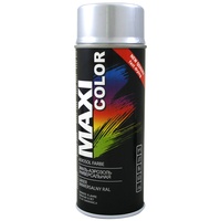 Maxi Color NEW QUALITY Sprühlack Lackspray Glanz 400ml Universelle spray Nitro-zellulose Farbe Sprühlack schnell trocknender Sprühfarbe (RAL 9006 Weissaluminium/Silber glänzend)