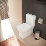 Hansgrohe EluPura Original Q Stand-WC Set mit WC-Sitz Weiß
