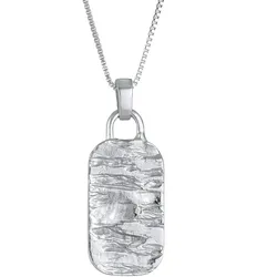 KUZZOI Marke Military Platte Gehämmert 925 Silber silberfarben Herren 