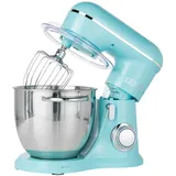 Kitchen in the box Küchenmaschine 1300W, 6L Knetmaschine Teigmaschine für Heimbacken, 10 Geschwindigkeit Rührmaschine mit Knethaken, Schneebesen & Rührhaken, Blau