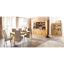 OTTO home Sideboard, beige (natur), B:202cm H:83cm T:39cm, Sideboards, Sideboard, Kommode im klassischen Landhausstil, Breite 202 cm