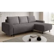 m-punkt Eckcouch Cord 2-Sitzer Grau