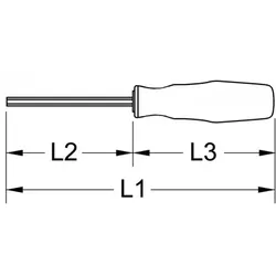 BRONZEplus Schraubendreher Innensechskant,gerade 6x125mm